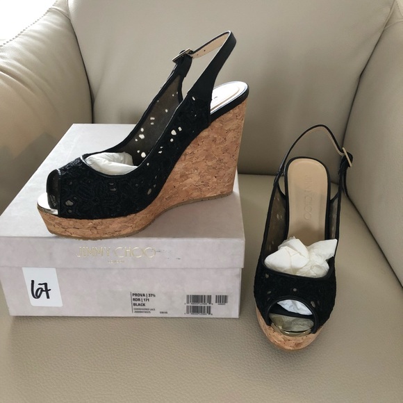 ❌SOLD❌🎉HP🎉NIB Jimmy Choo “Prova” Wedges - Picture 3 of 7
